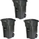 TiSA - 26 Gal Grey Wheeled Container, 3/cs - TS0050GY