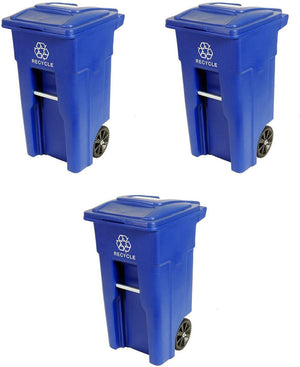 TiSA - 32 Gal Blue Wheeled Container, 3/cs - TS0051BU