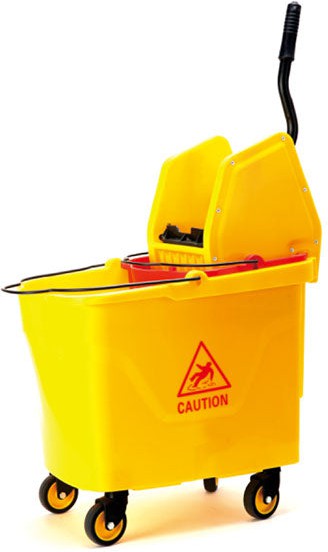 TiSA - 35 Qt Yellow Downpress Wringer Bucket Combo, 1/cs - TS7577YE