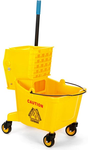 TiSA - 35 Qt Yellow Sidepress Wringer Bucket Combo, 1/cs - TS0070YE