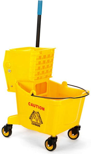 TiSA - 35 Qt Yellow Sidepress Wringer Bucket Combo, 1/cs - TS0070YE