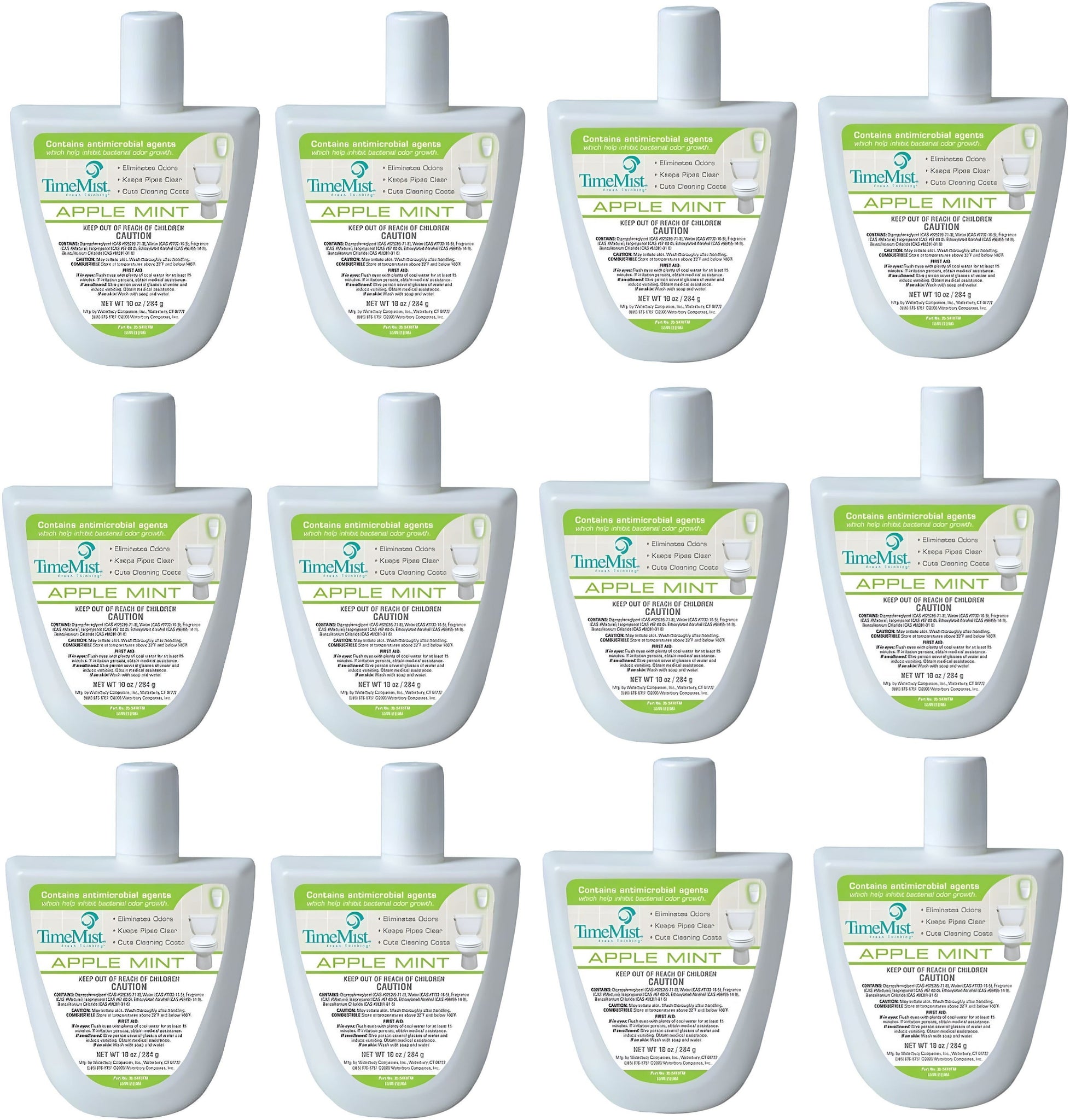 TimeMist - Apple Mint Scent Virtual Janitor Refill, Pack of 12 - B74601