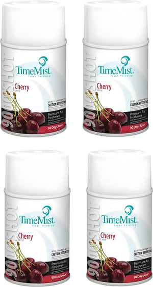 TimeMist - Metered 90 Day Cherry Air Freshener Refill, Pack of 4 - B72901