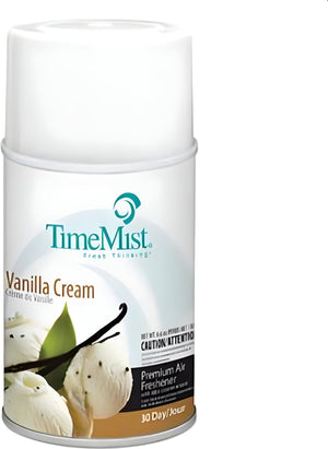 TimeMist - Premium Metered 30 Day Vanilla Cream Air Freshener Refill, 12Cn/Cs - B71101