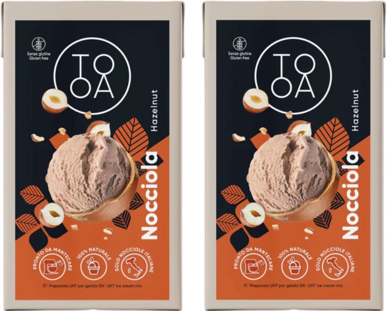 TooA - Hazelnut Ice Cream, 1 L (Pack of 2) - MX-DA-0203-1L