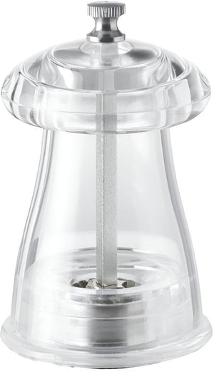 Tre Spade - 10 cm Acrylic Resin Crystal-Shaped Pepper Mill, Pack of 5- 43682