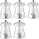 Tre Spade - 10 cm Acrylic Resin Crystal-Shaped Pepper Mill, Pack of 5- 43682