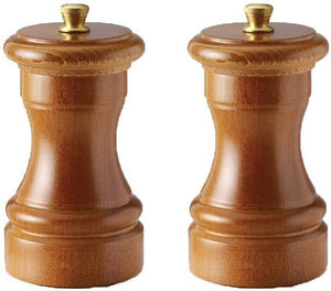 Tre Spade - 10 cm Dark Italian Beech Wood Pepper Mill, Pack of 4 - 43665