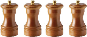 Tre Spade - 10 cm Dark Italian Beech Wood Pepper Mill, Pack of 4 - 43665