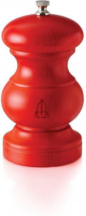 Tre Spade - 13 cm Red Seasoned Beech Wood Chili Grinder, Pack of 2 - 43697