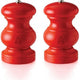 Tre Spade - 13 cm Red Seasoned Beech Wood Chili Grinder, Pack of 2 - 43697