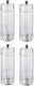 Tre Spade - 15 cm Acrylic Resin Diamond-Shaped Pepper Mill, Pack of 4 - 43683