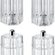 Tre Spade - 15 cm Acrylic Resin Diamond-Shaped Pepper Mill, Pack of 4 - 43683