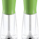 Tre Spade - 15 cm Green Beech Wood & Acrylic Resin Base Pepper Mill, Pack of 2 - 43671