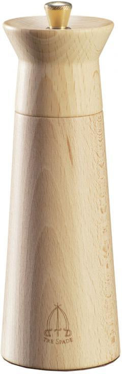 Tre Spade - 15 cm Light Beech Wood Pepper Mill, Pack of 4 - 43687