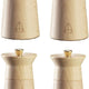 Tre Spade - 15 cm Light Beech Wood Pepper Mill, Pack of 4 - 43687