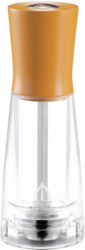 Tre Spade - 15 cm Orange Beech Wood & Acrylic Resin Base Pepper Mill, Pack of 2 - 43672