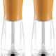 Tre Spade - 15 cm Orange Beech Wood & Acrylic Resin Base Pepper Mill, Pack of 2 - 43672