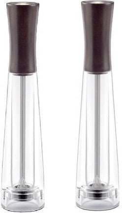 Tre Spade - 26 cm Dark Beech Wood & Acrylic Resin Base Pepper Mill, Pack of 2 - 43674