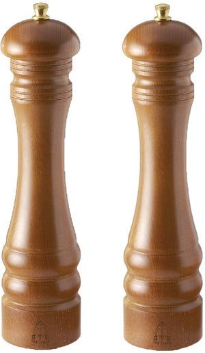 Tre Spade - 26 cm Dark Italian Beech Wood Pepper Mill, Pack of 2 - 43709