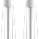 Tre Spade - 26 cm Glossy White Wood & Acrylic Resin Base Salt Mill, Pack of 2 - 43702