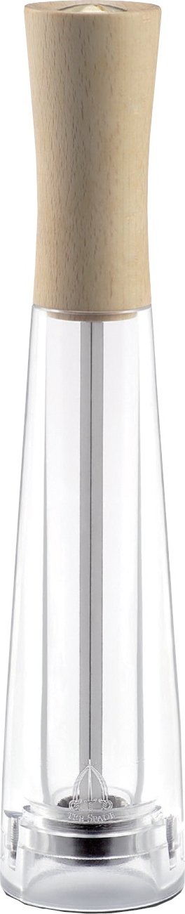 Tre Spade - 26 cm Light Beech Wood & Acrylic Resin Base Pepper Mill, Pack of 2 - 43673