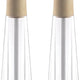 Tre Spade - 26 cm Light Beech Wood & Acrylic Resin Base Pepper Mill, Pack of 2 - 43673