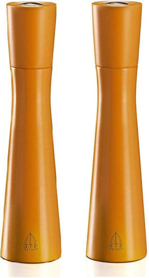 Tre Spade - 26 cm Turandot Series Orange Italian Beech Wood Pepper Mill, Pack of 2 - 43677