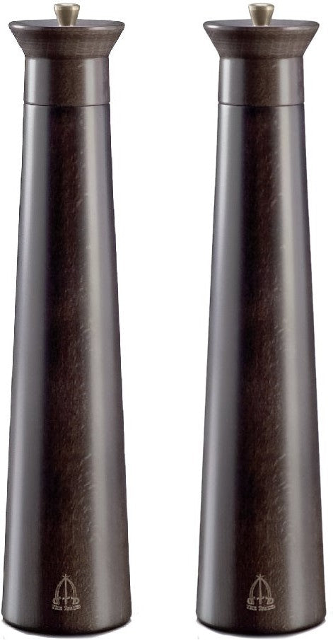 Tre Spade - 30 cm Dark Italian Beech Wood Pepper Mill, Pack of 2 - 43692