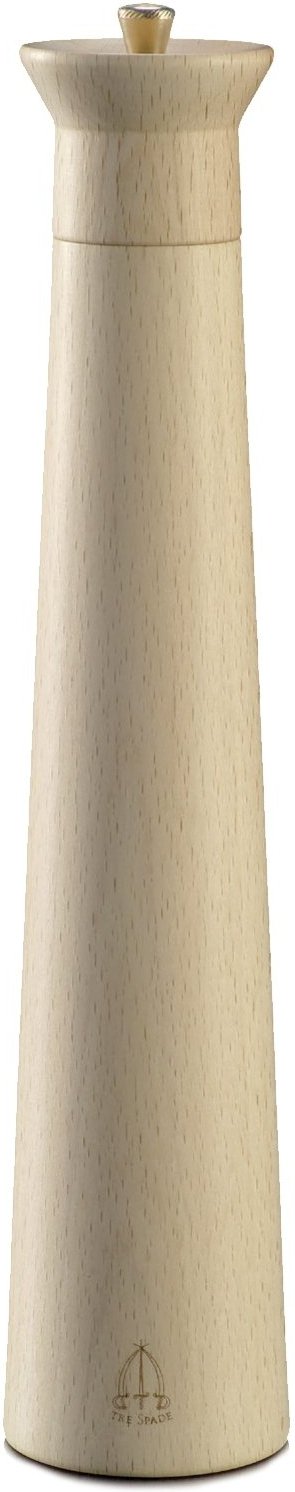 Tre Spade - 30 cm Light Italian Beech Wood Pepper Mill, Pack of 2 - 43691