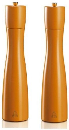 Tre Spade - 30 cm Tancredi Series Orange Italian Beech Wood Pepper Mill, Pack of 2 - 43686