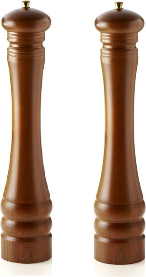 Tre Spade - 40 cm Dark Italian Beech Wood Pepper Mill, Pack of 2 - 43711