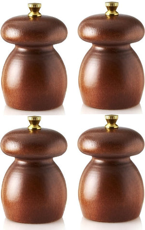 Tre Spade - 8 cm Seasoned Beech Wood Pepper Mill, Pack of 4 - 43668