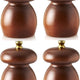 Tre Spade - 8 cm Seasoned Beech Wood Pepper Mill, Pack of 4 - 43668