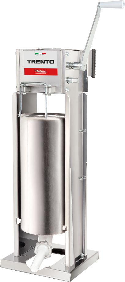 Trento - 33 lb Capacity, 2-Speed Vertical and Horizontal Gear Drive Trento Stainless Steel Manual Sausage Stuffer - 48170