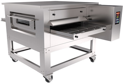 Trento - Stainless Steel Ventilated Tunnel Conveyor Oven and Stainless Steel Stand with Wheels - CE-IT-0500