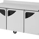 Turbo Air - Super Deluxe 72" Worktop Refrigerator with 3 Solid Doors - TWR-72SD-N