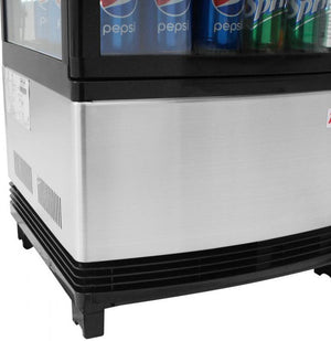 Turbo Air - 17" Diamond Show Case Glass Sided Countertop Display Refrigerator - CRT-77-1R-N