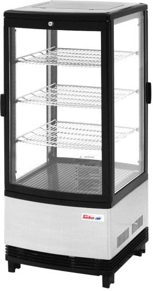 Turbo Air - 17" Diamond Show Case Glass Sided Pass-Thru Countertop Display Refrigerator - CRT-77-2R-N