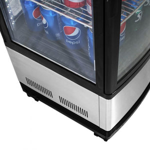 Turbo Air - 17" Diamond Show Case Glass Sided Pass-Thru Countertop Display Refrigerator - CRT-77-2R-N