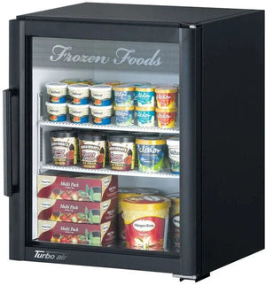 Turbo Air - 25" Super Deluxe Black Countertop Display Freezer with Swing Door - TGF-5SDB-N