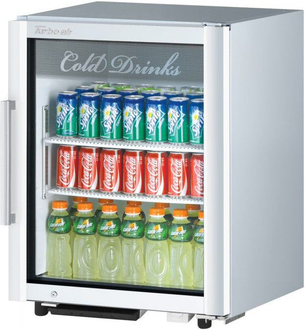 Turbo Air - 25" Super Deluxe White Countertop Display Refrigerator with Swing Door - TGM-5SDW-N6