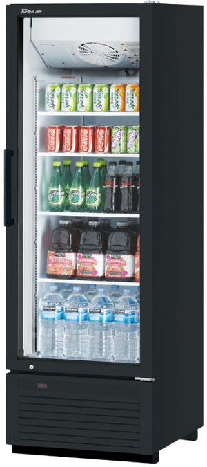 Turbo Air - 27" Black Refrigerated 1 Swing Glass Door Merchandiser - TGM-23SDHB-N6