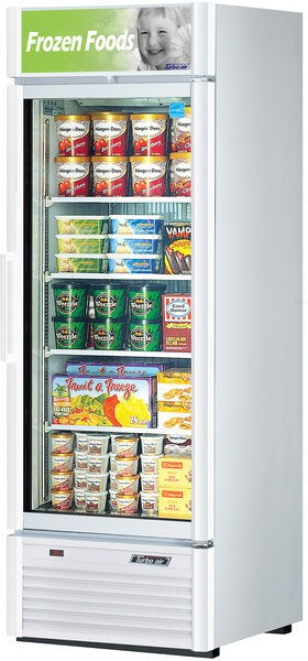 Turbo Air - 27" White Swing Glass Merchandiser Door Freezer - TGF-23SDW-N