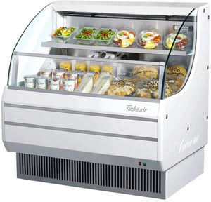 Turbo Air - 39" White Low Profile Horizontal Refrigerated Open Curtain Merchandiser - TOM-40LW-N