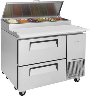 Turbo Air - 44" Pizza Prep Table with 2 Drawers - TPR-44SD-D2-N