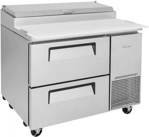 Turbo Air - 44" Pizza Prep Table with 2 Drawers - TPR-44SD-D2-N