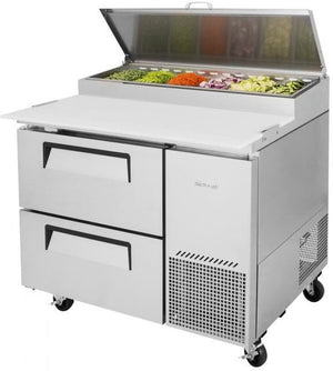 Turbo Air - 44" Pizza Prep Table with 2 Drawers - TPR-44SD-D2-N