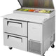 Turbo Air - 44" Pizza Prep Table with 2 Drawers - TPR-44SD-D2-N