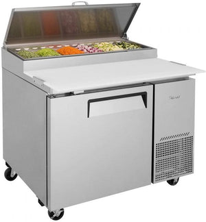 Turbo Air - 44" Super Deluxe Refrigerated Pizza Prep Table with 1 Solid Door - TPR-44SD-N